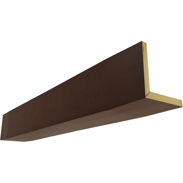 Ekena Millwork 2-Sided (L-beam) Rough Cedar Endurathane Faux Wood Ceiling Beam, Premium Hickory, 8"W x 8"H x 8'L BMRC2C0080X080X096ZH - main